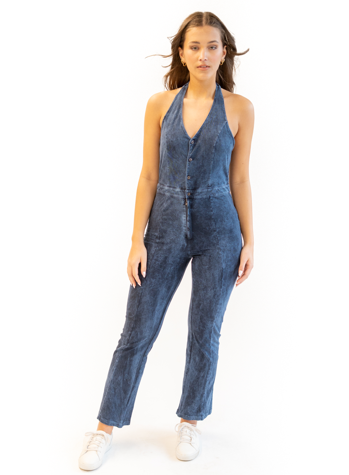 Halter Jumper 100P Denim