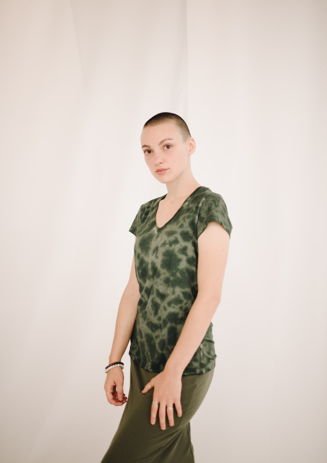 Short sleeve V-Neck t-shirt PM Tie Dye