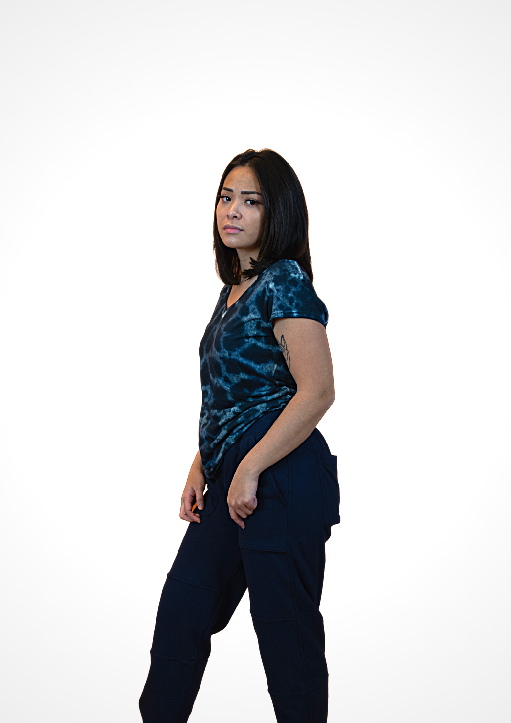 Short sleeve V-Neck t-shirt PM Tie Dye