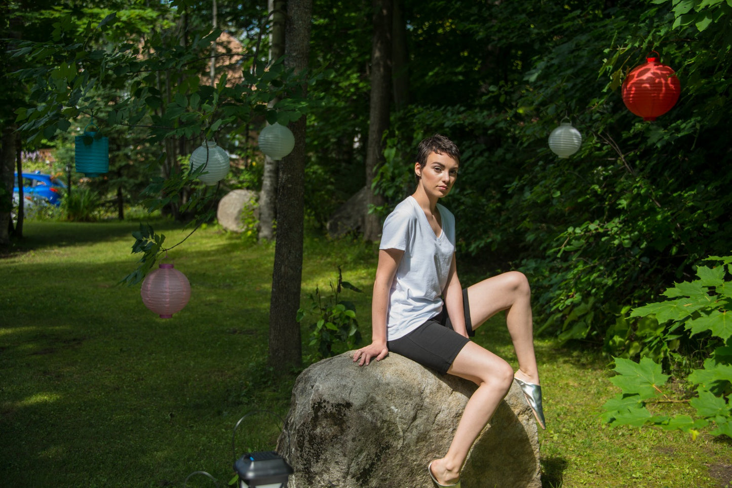 Short sleeve vneck T Shirt SSV100P