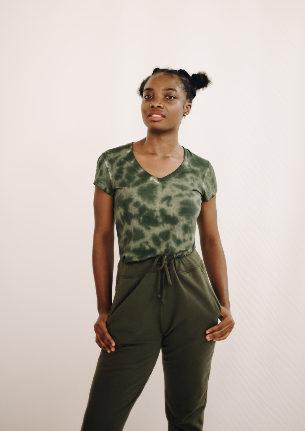 Short sleeve V-Neck t-shirt PM Tie Dye