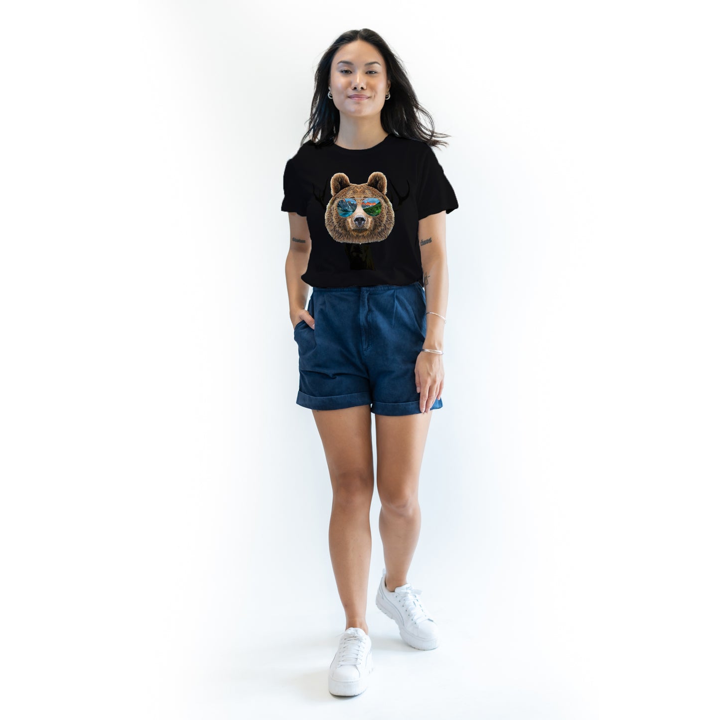 Short Sleeve Crew Neck T-shirt Animal Print Oversized SSC10PM