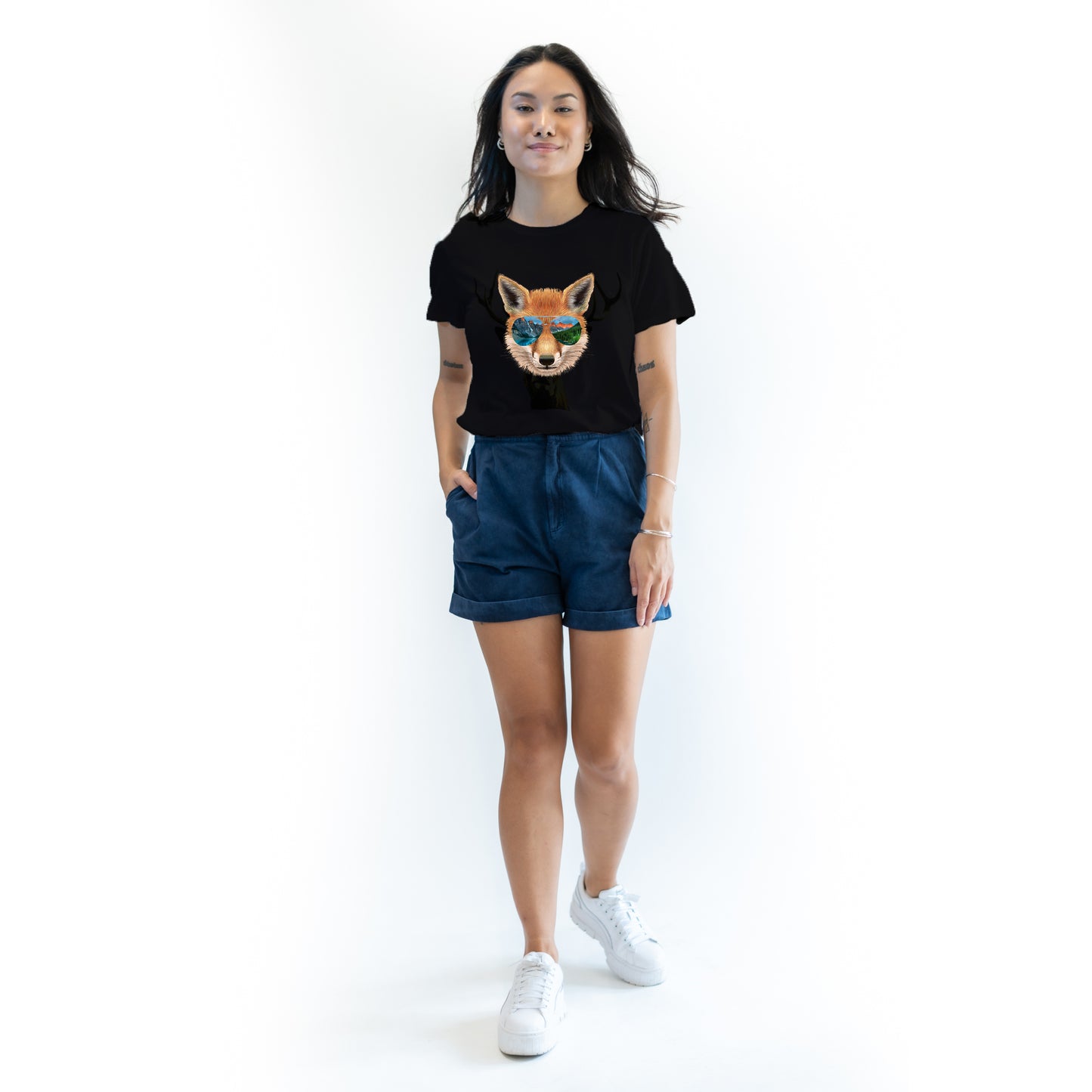 Short Sleeve Crew Neck T-shirt Animal Print Oversized SSC10PM