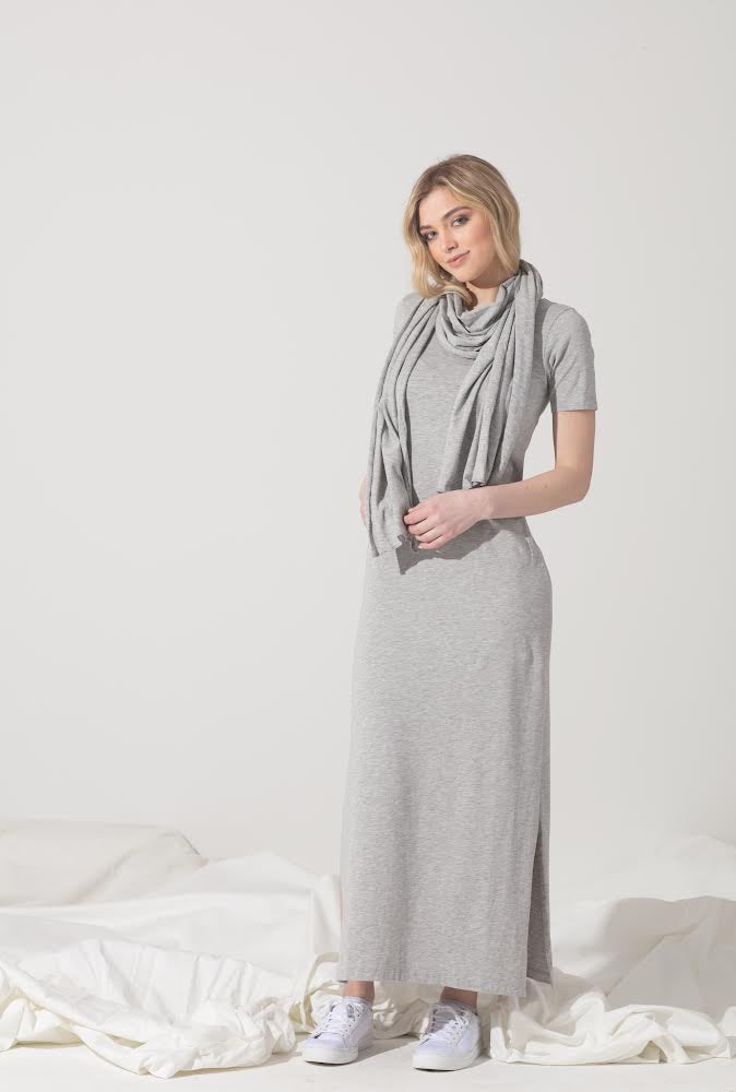 Short Sleeve Dress with slit